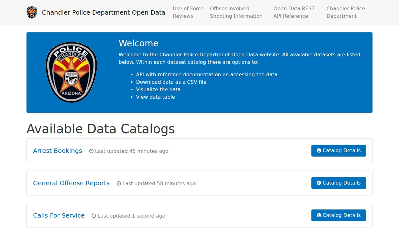 Maricopa County Chandler criminal record open data tools