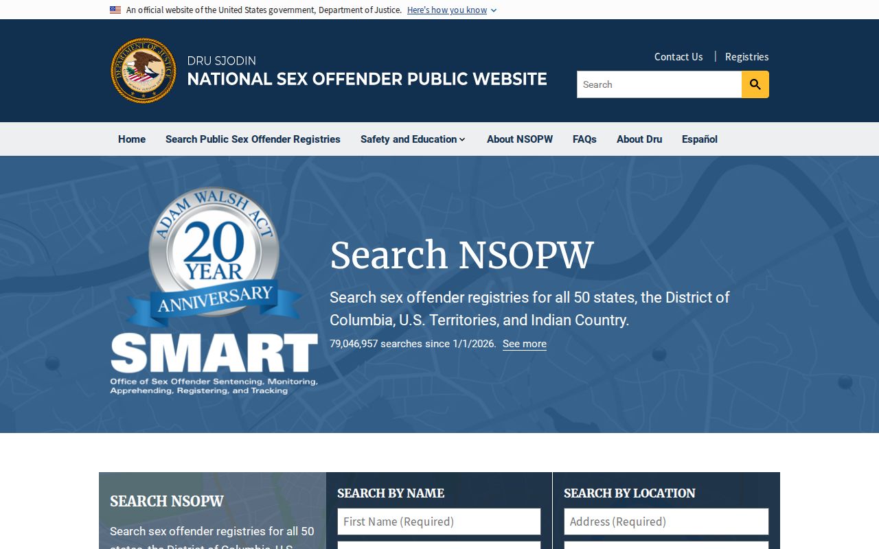 Maricopa County sex offender lookup through the national public registry